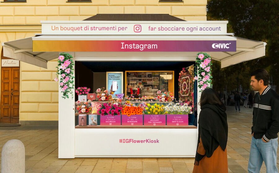 Instagram lancia il primo Flower Kiosk a Milano: fiori e sicurezza digitale per i più giovani